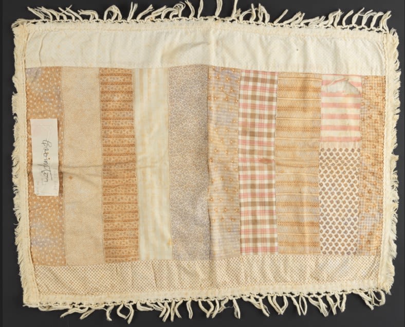 Patchwork doll's quilt, Donated by Dr and Mrs David Crompton in 1998, circa 1902 or earlier. SLSA CLRC Toys Box 80