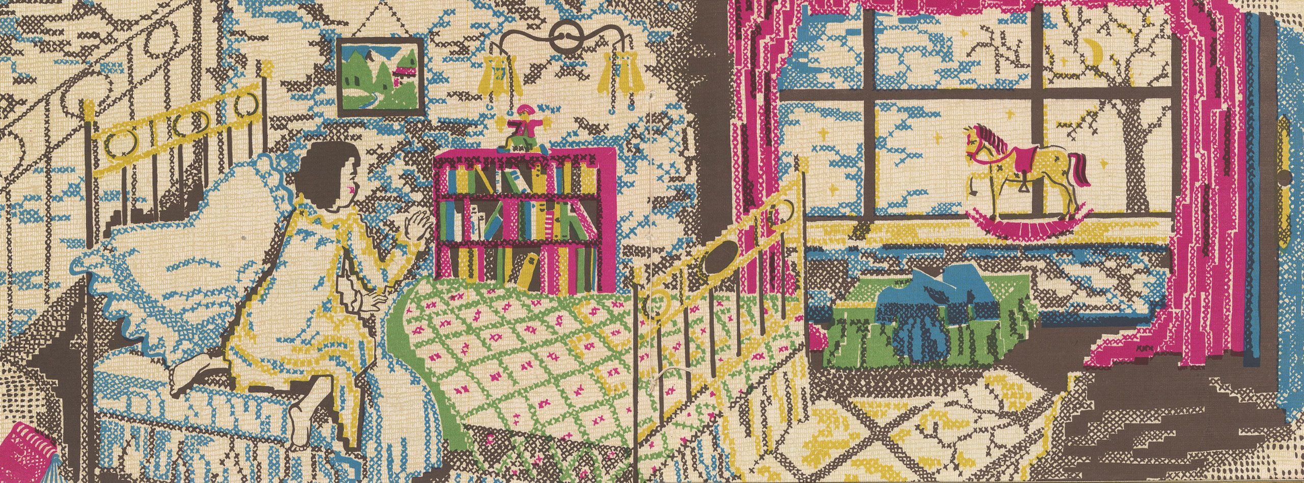 The Sampler Story, illustrated by Menena J Schwabe, Text by Audrey Blair, London, Peter Lunn (Publishers) Limited, 1945. SLSA CLRC OS/20 1945