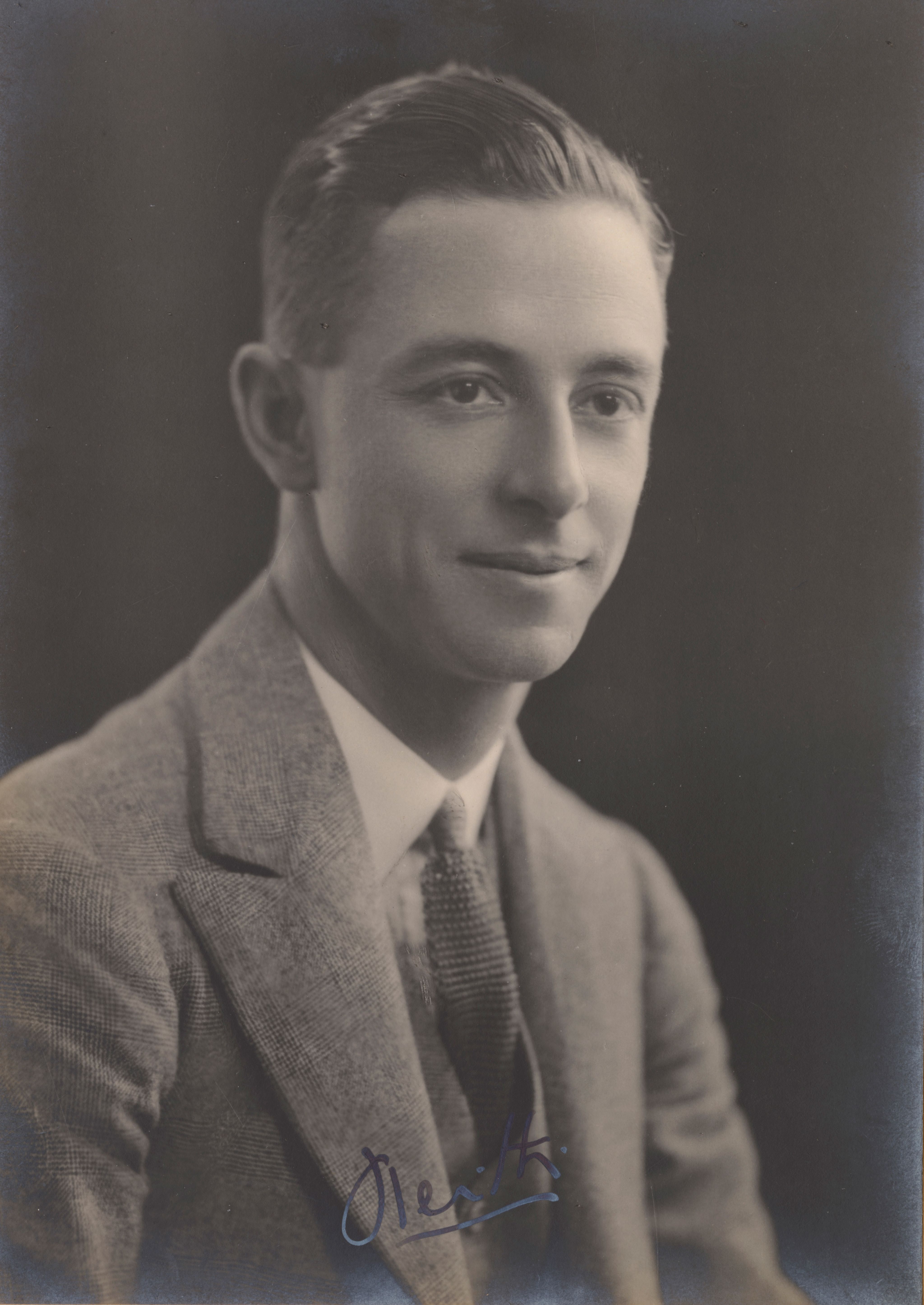 Signed studio portrait of Keith, c1920. SLSA: PRG 18/53/7