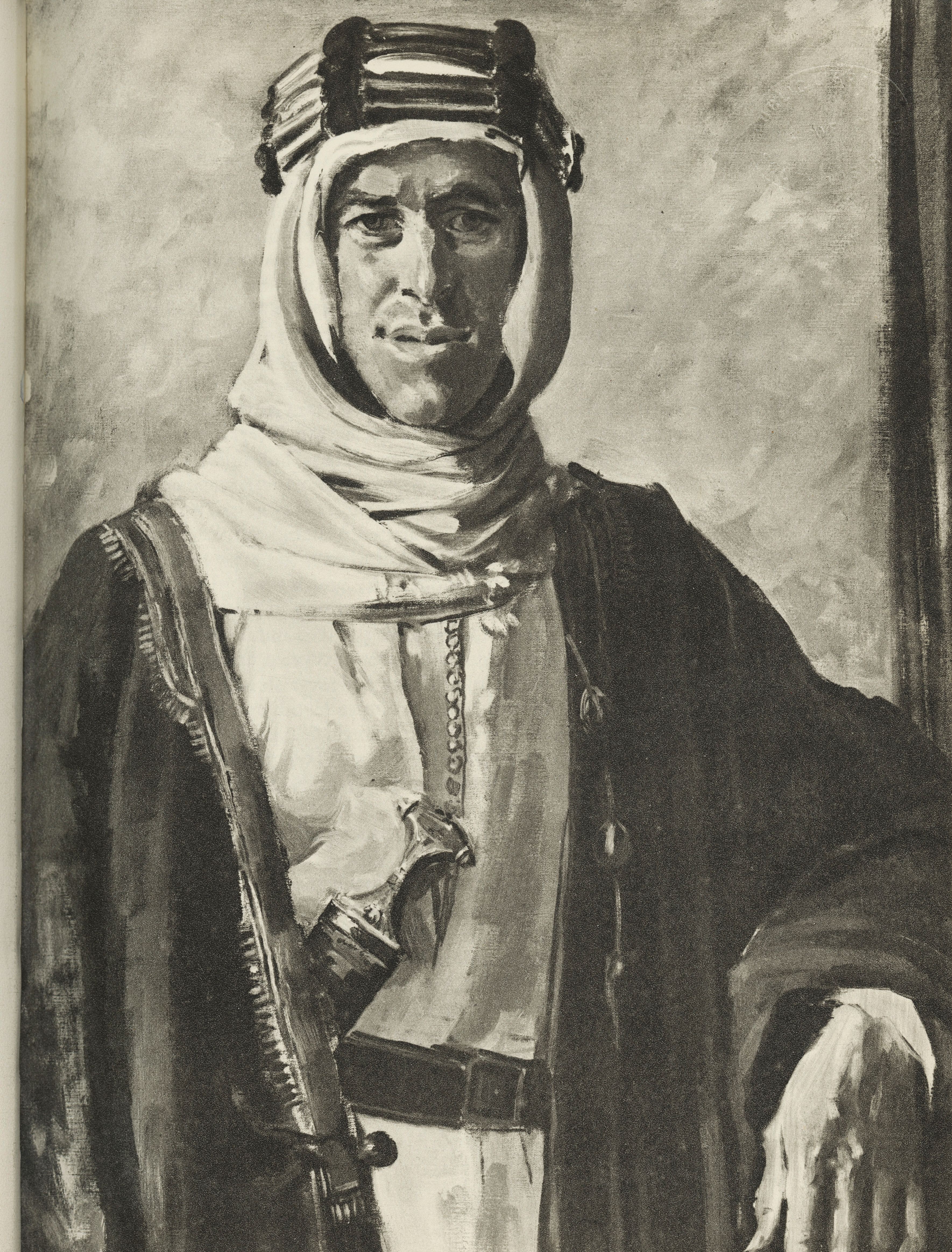 An illustration of TE Lawrence, from his book Seven pillars of wisdom:a triumph (London, Cape 1935). SLSA: Reference Collection