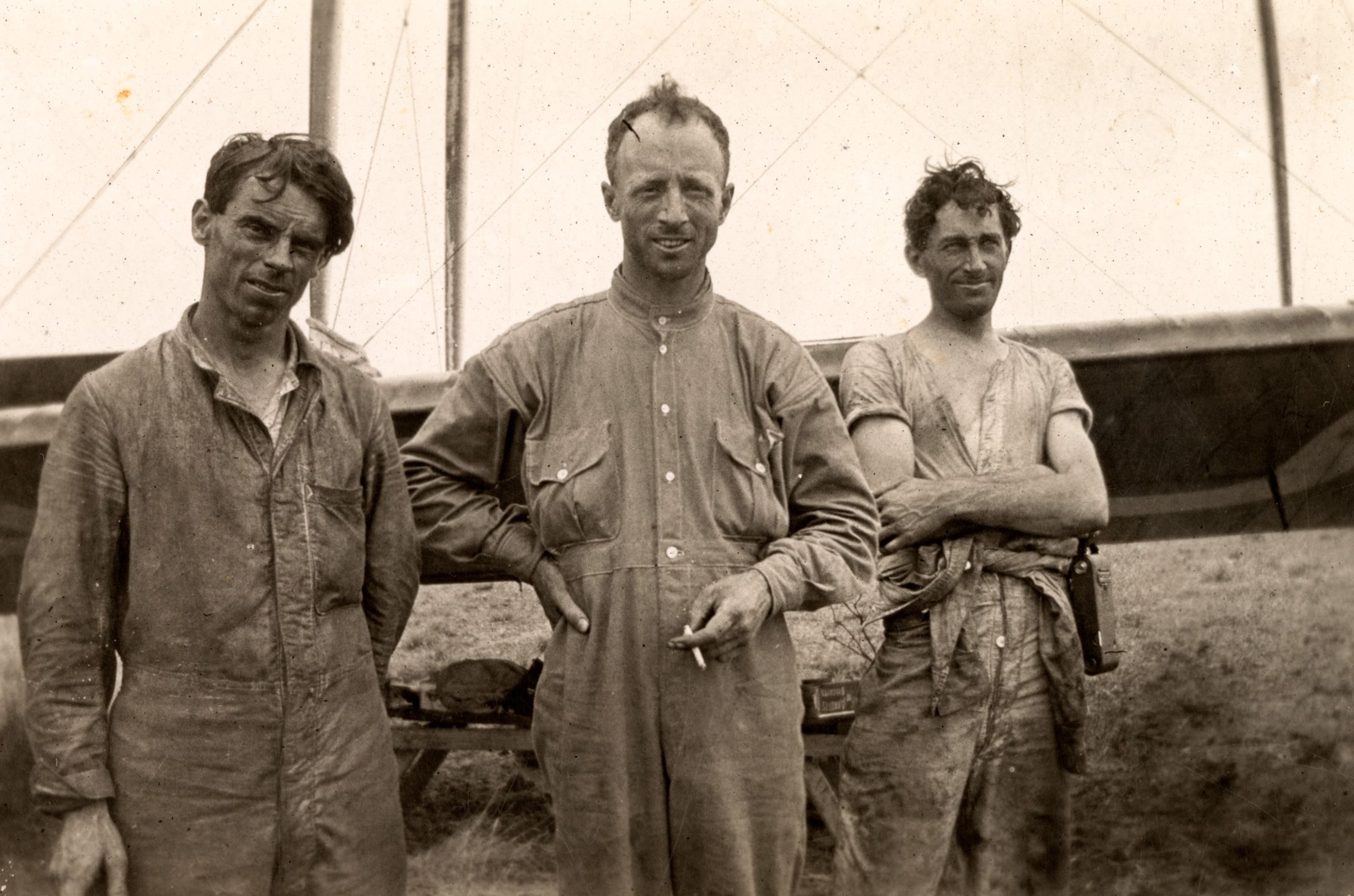 Ross and Keith Smith and James Bennett the Vickers Vimy. SLSA: PRG 18/7/32