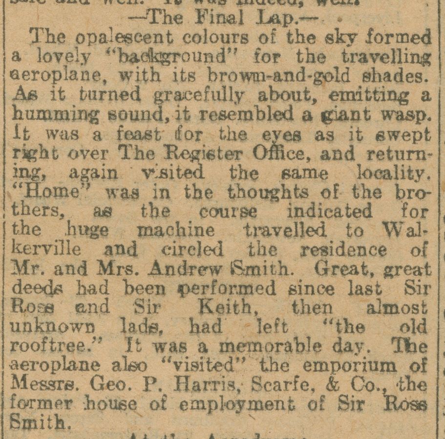 Extract from The Register 24 March 1920 page 9-3. SLSA: South Australiana Collection