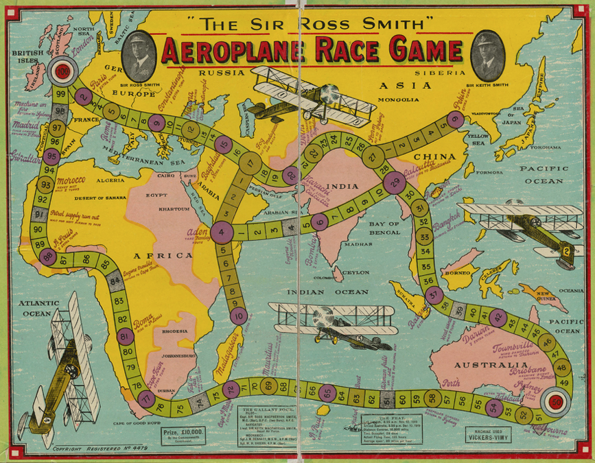 Image of the 'The Sir Ross Smith' Aeroplane Race Game.