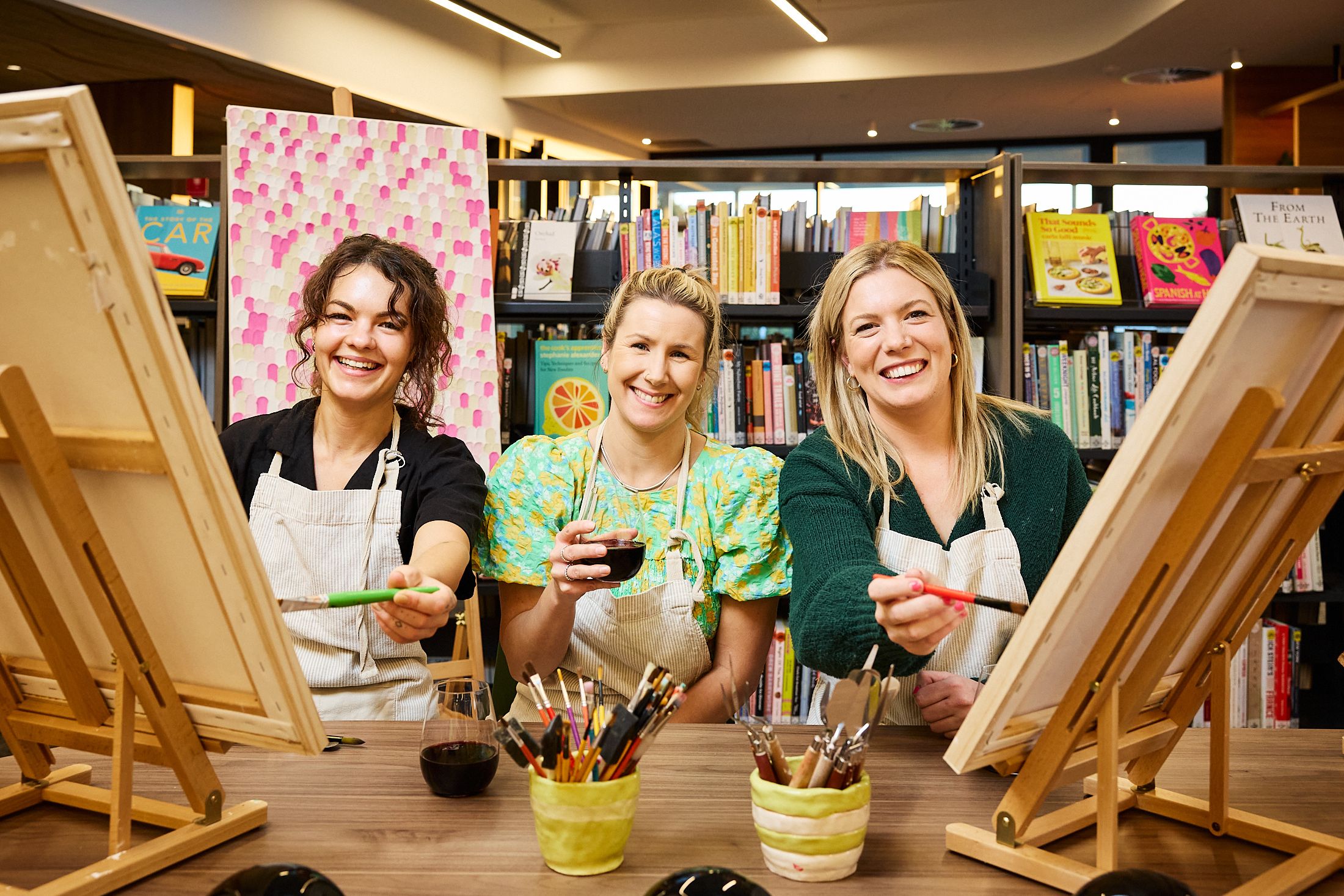 Firstival participants trying a new skill