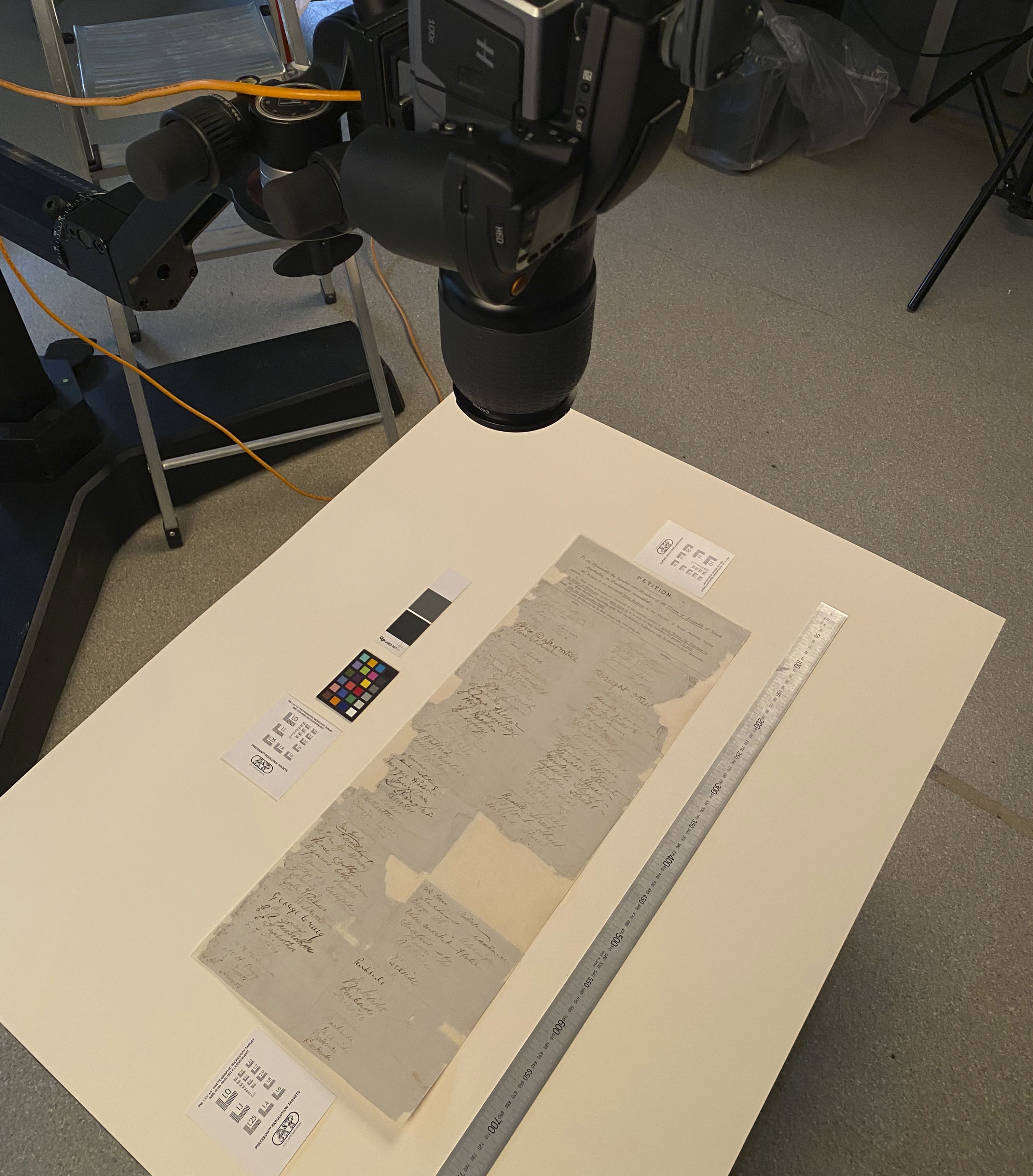 Digitising the Women's Suffrage Petition in the State Library Studio