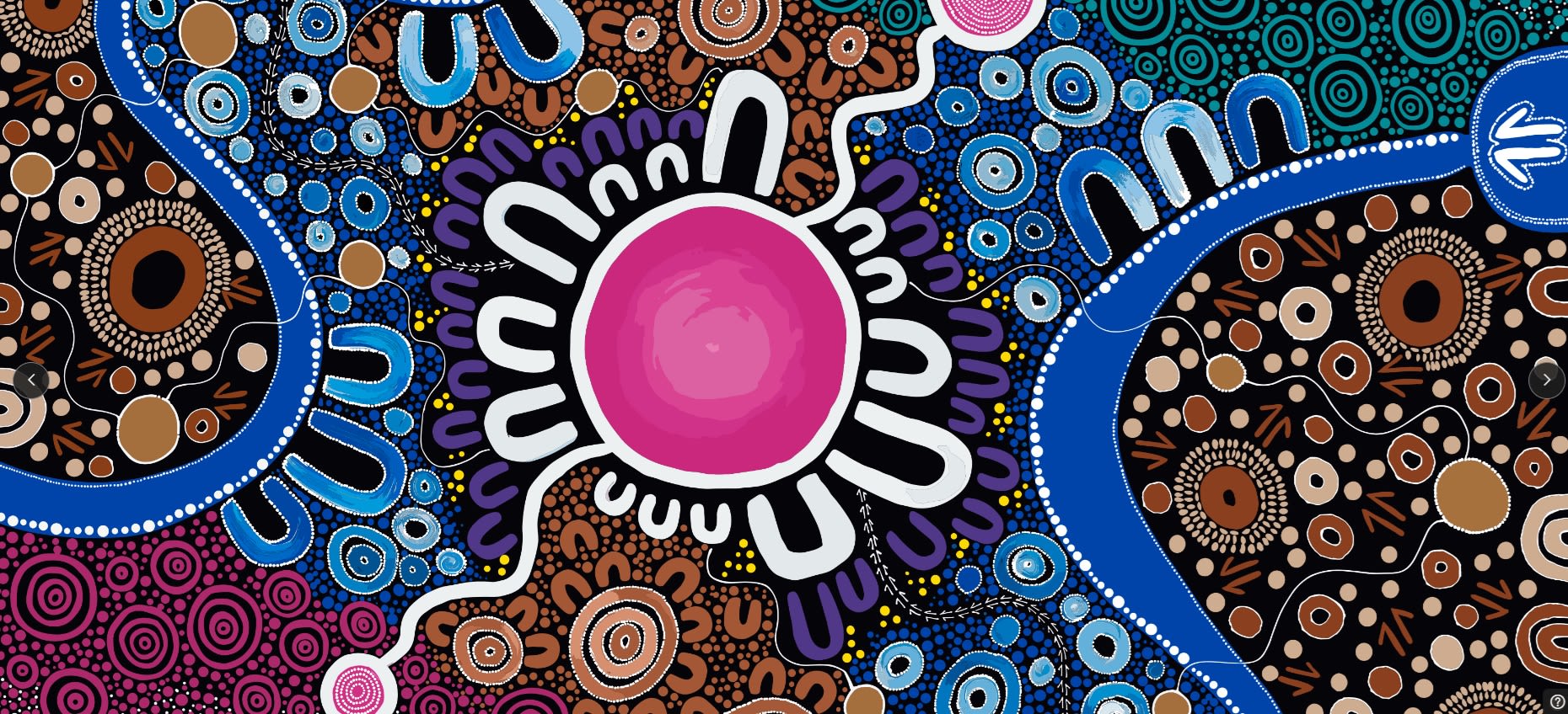 Community by Aboriginal artist, Gabriel Stengle (Kaurna, Narungga, Ngarrindjeri)