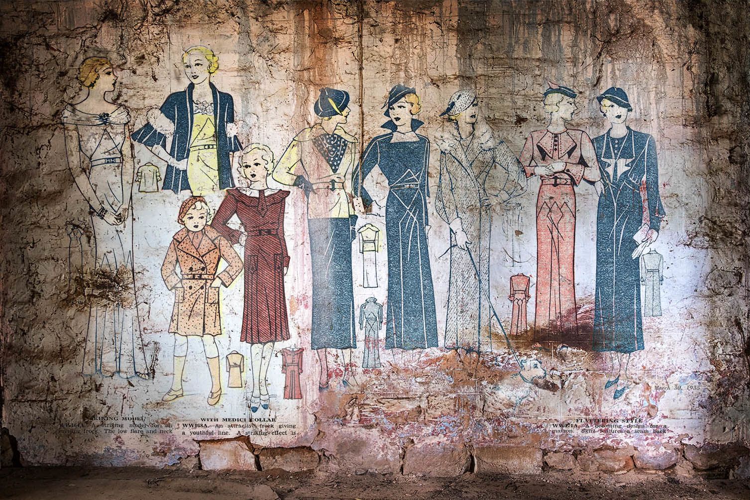 Home Sewn Style in the 1930’s, featuring images from The Australian Woman’s Weekly, Our fashion service and free pattern, 30 March 1935, p43 