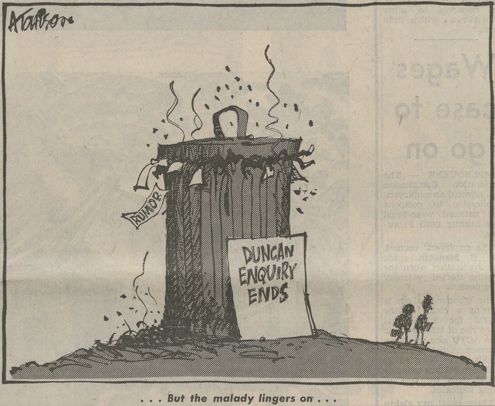Atchison cartoon. Advertiser, 25 October 1972 
