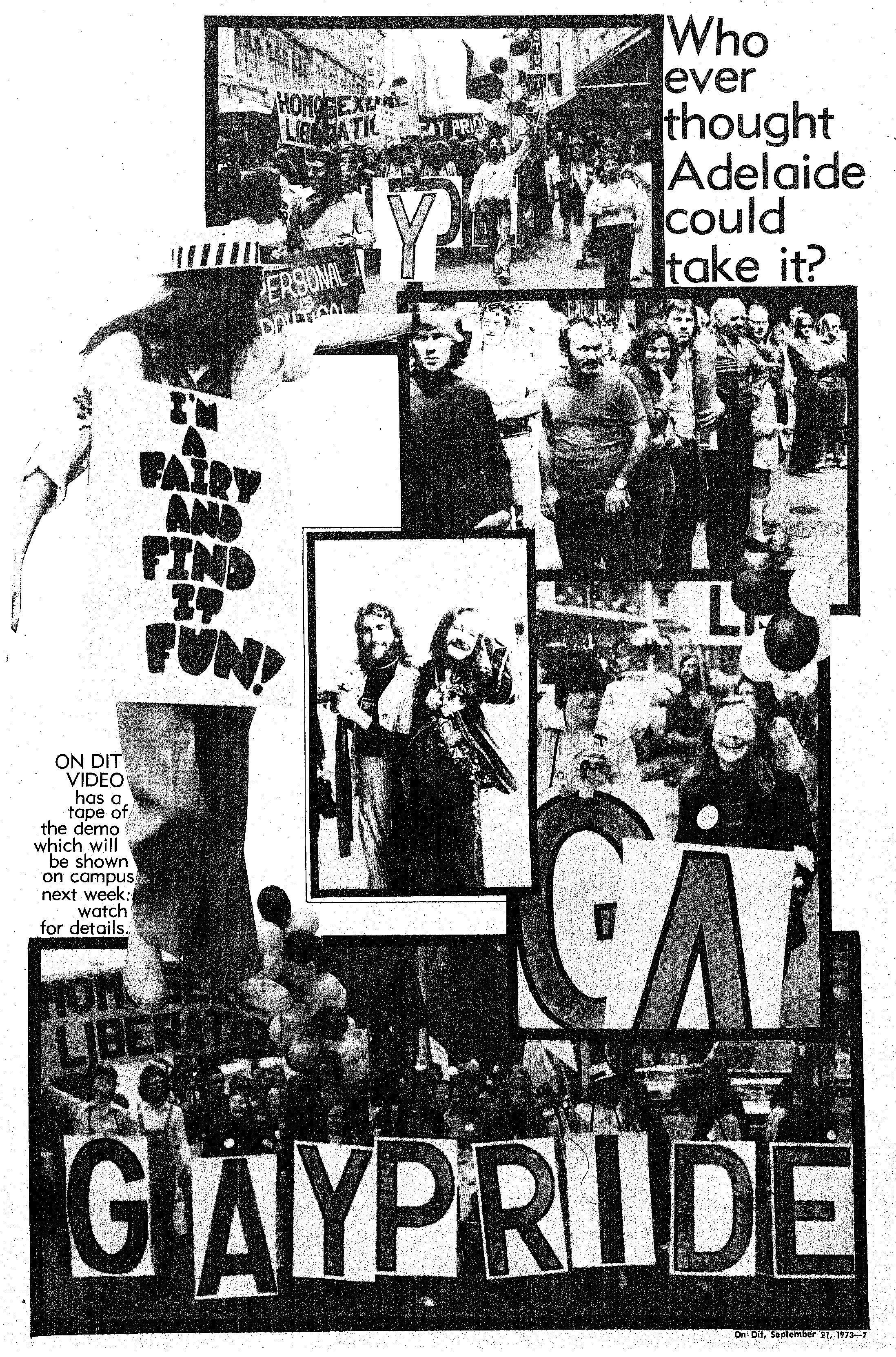 On Dit, 21 September 1973. Courtesy University of Adelaide&nbsp;Archives