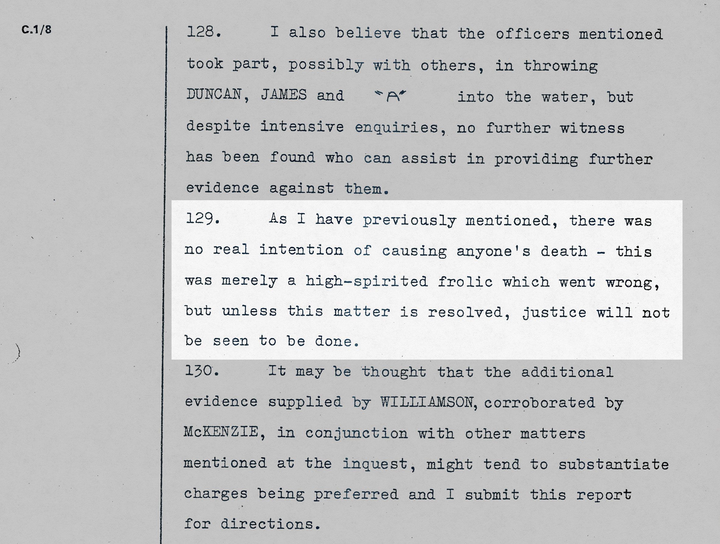 New Scotland Yard report. SLSA: D 8754(L)/1