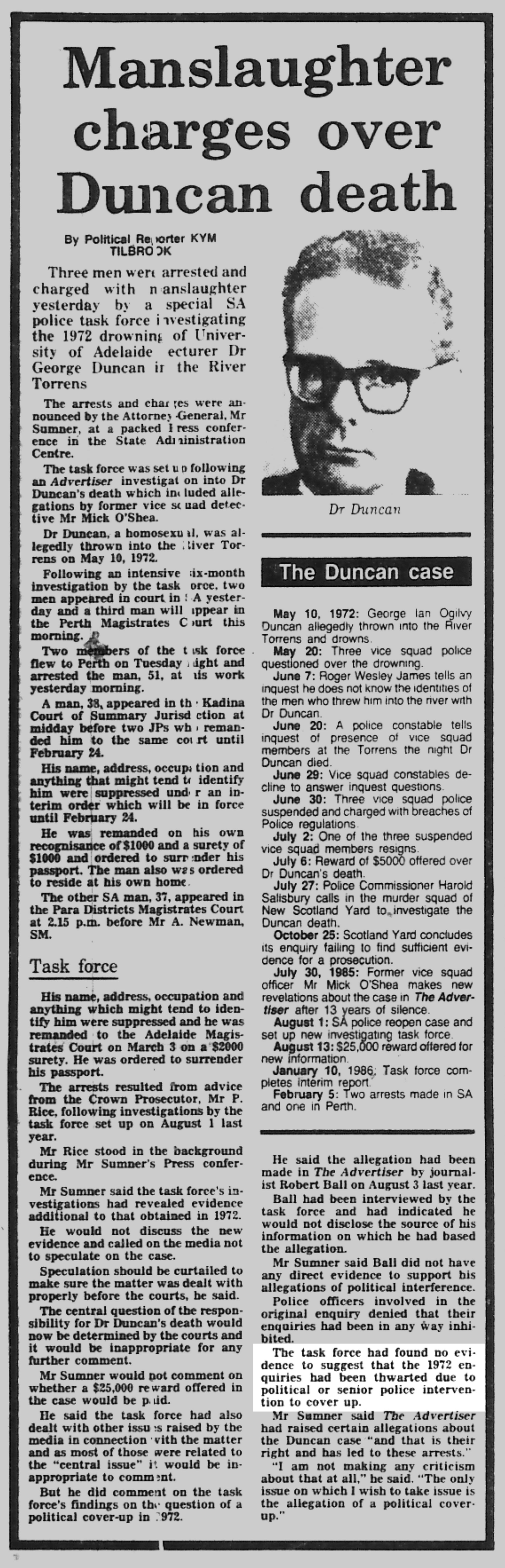 Advertiser, 6 February 1986 