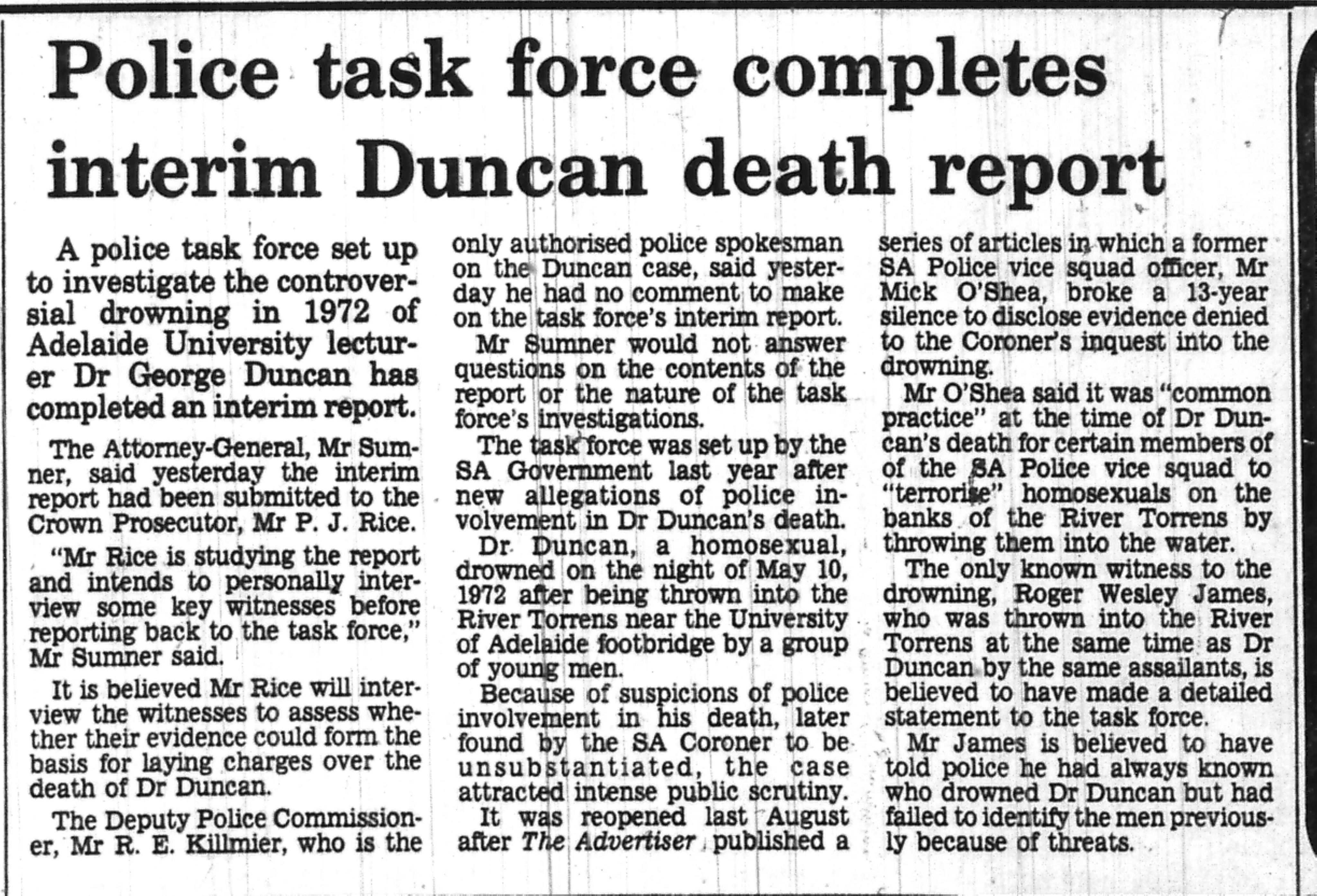 Advertiser, 11 January 1986&nbsp;