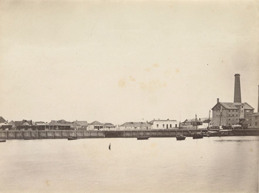 North Parade, Port Adelaide taken in 1865. SLSA: B 5643