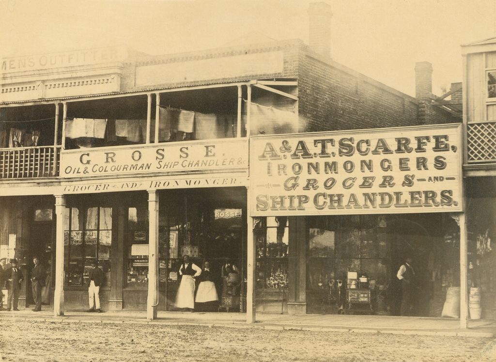 Grosse store front in 1870. SLSA: B 5659