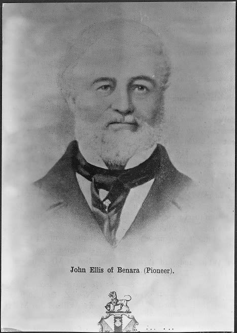Captain John Ellis (1803 – 1873), a pioneer pastoralist, was one of the men who commissioned the Town of Port Gawler map. He made a considerable fortune from land speculation. SLSA B 10828