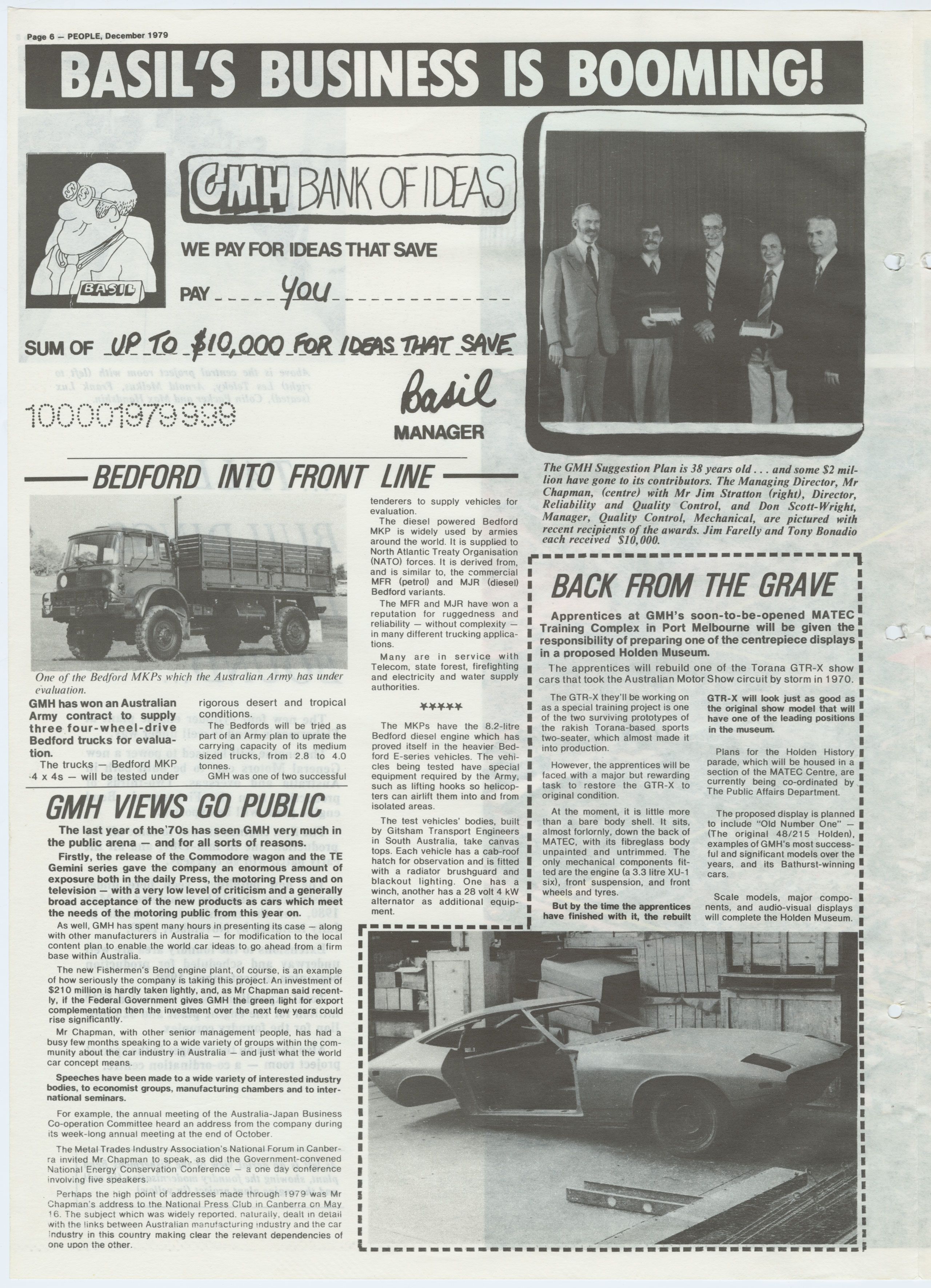 ‘Basil’s business is booming’, People, December 1979. SLSA: BRG/213/92/26/1/6 