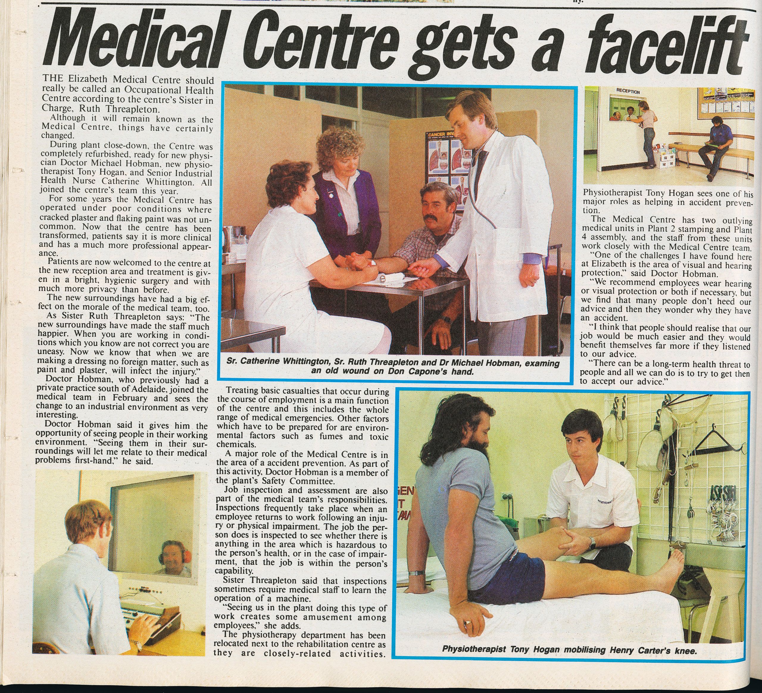 ‘Medical centre gets a facelift’, People, March 1986. SLSA: BRG 213/92/33/1/8 