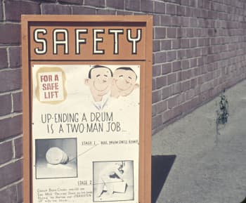 Safety sign at Woodville, c1960. SLSA: BRG 213/77/84/453 
