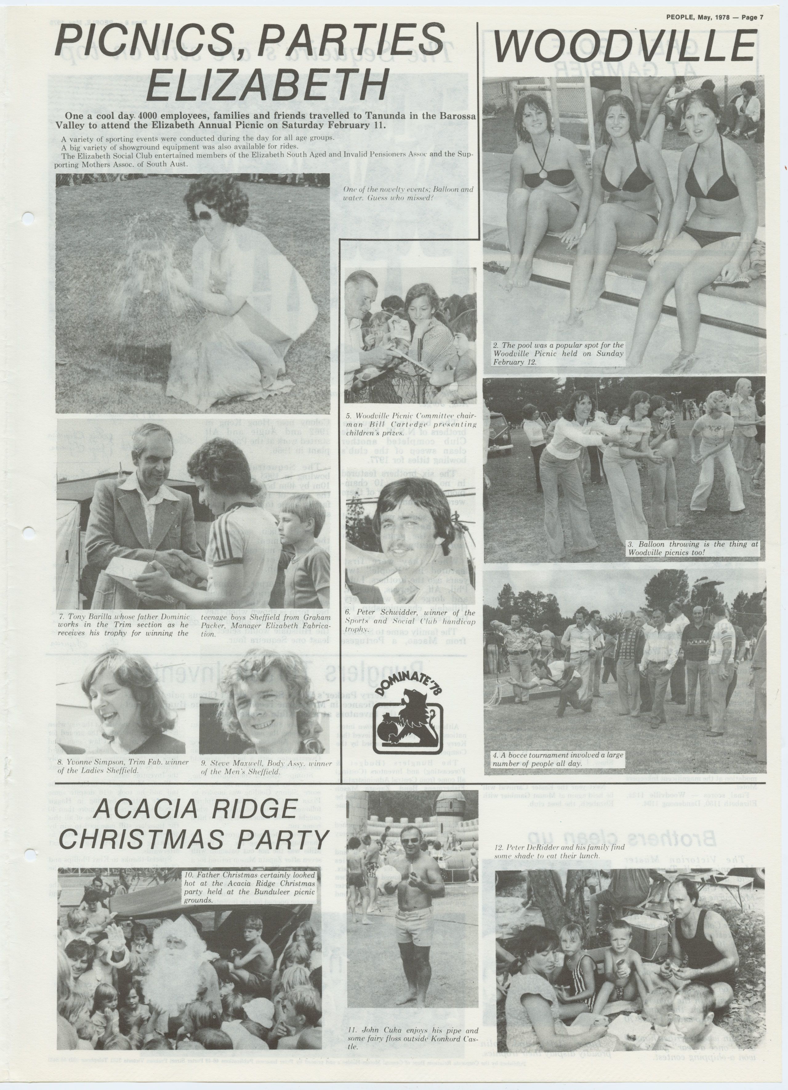 Picnics at Elizabeth and Woodville, People, May 1978. SLSA: BRG 213/92/25/2/7 