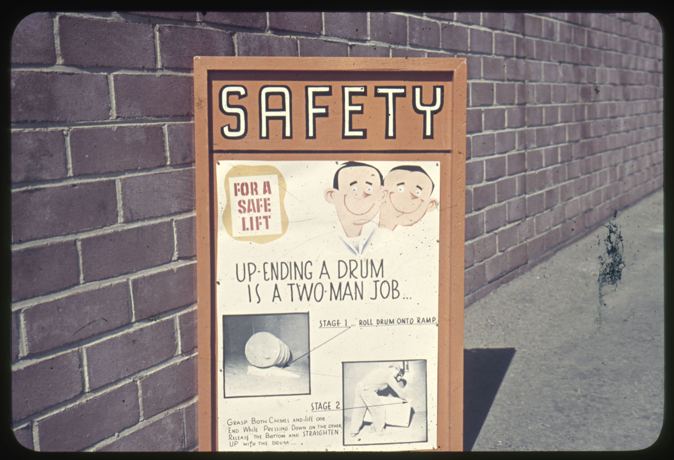 Safety sign at Woodville, c1960. SLSA: BRG 213/77/84/453 