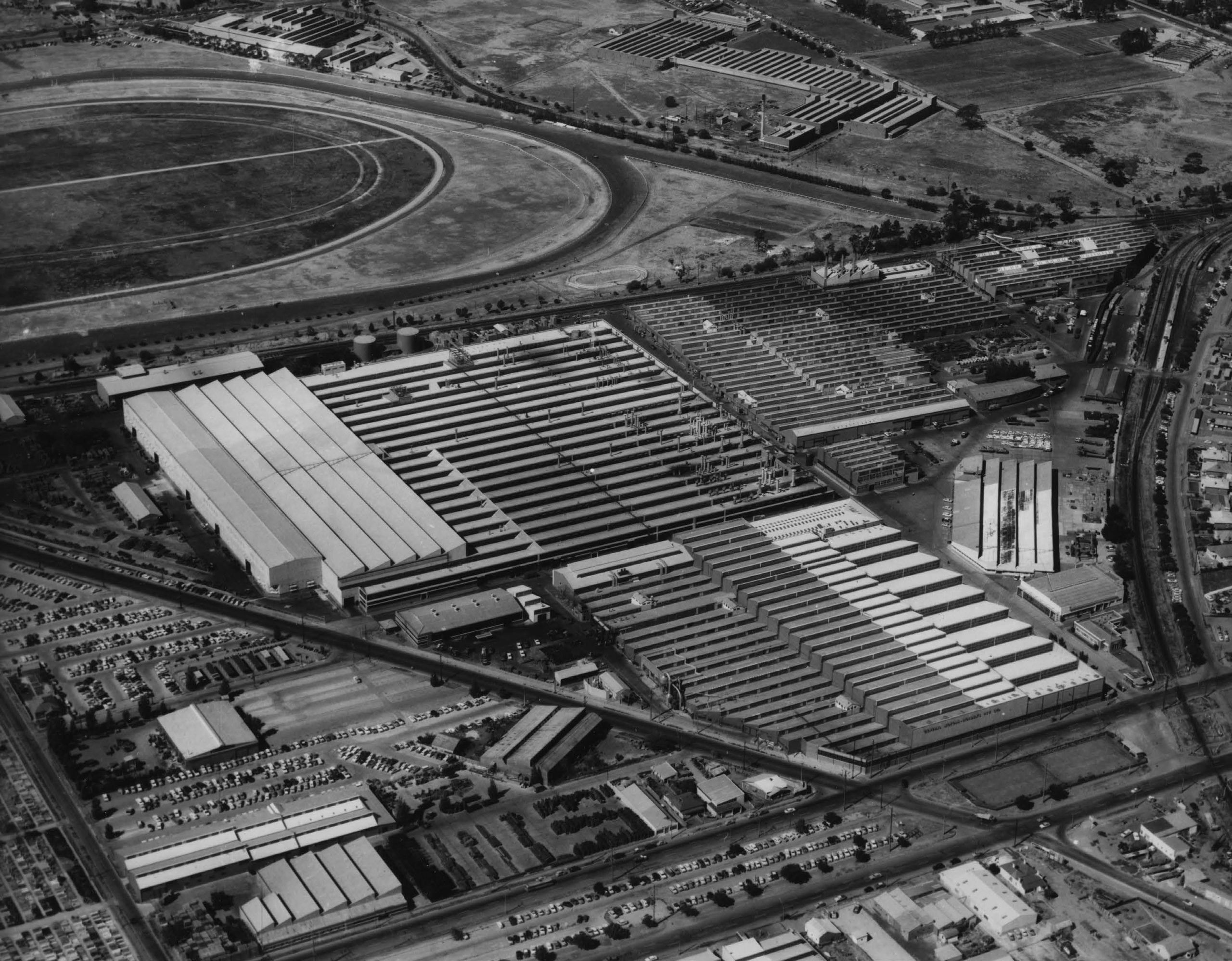 Aerial view of Woodville plant, c1965. SLSA: BRG 213/73/15/2