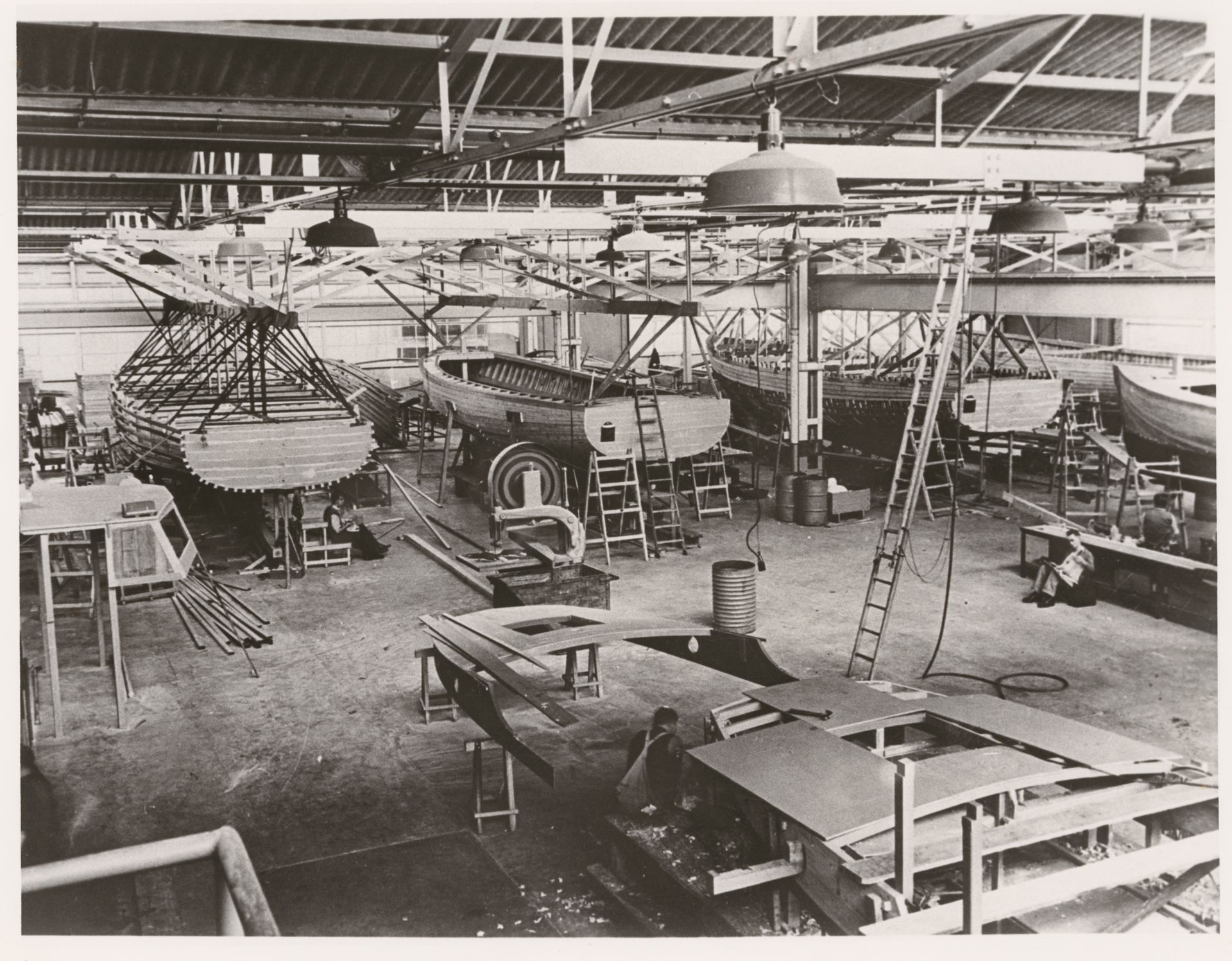  Boats being built at Birkenhead plant during WWII, c1943. SLSA: BRG 213/77/51/33
