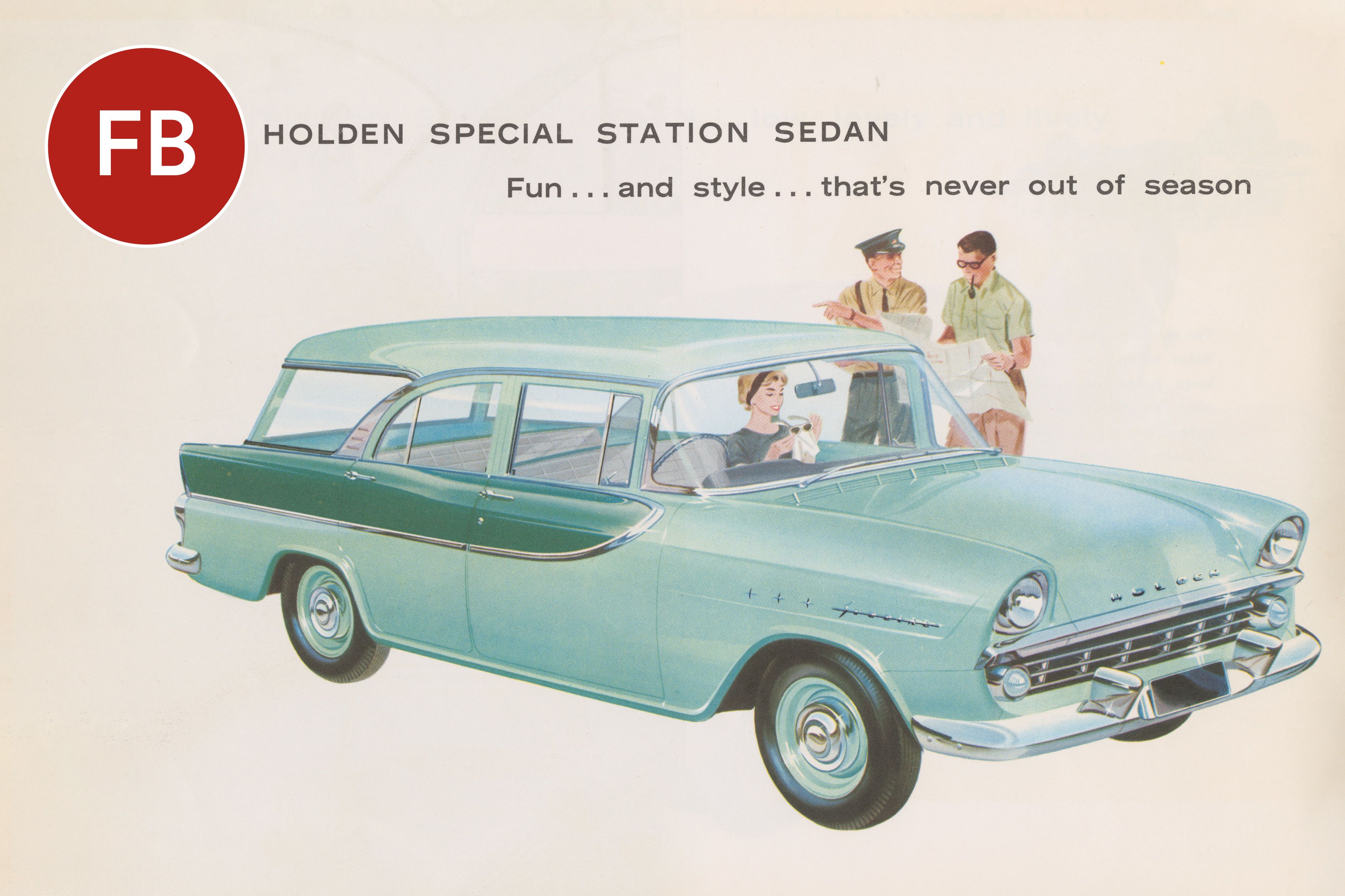 Holden FB featured on page 5 of the sales brochure. SLSA: BRG 213/21/4/8/5