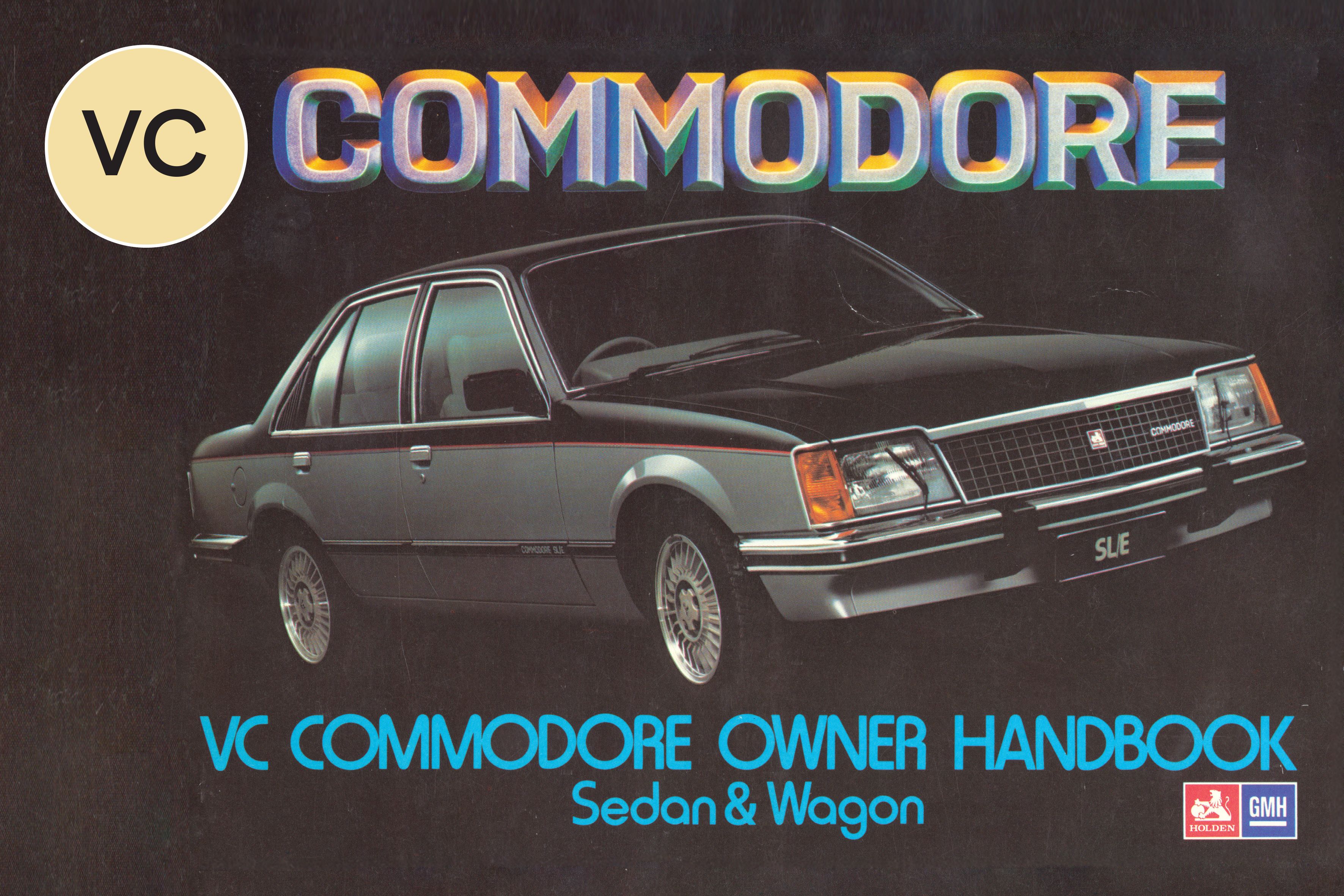 Front cover of the VC Commodore owner handbook. SLSA:213/14/11/1