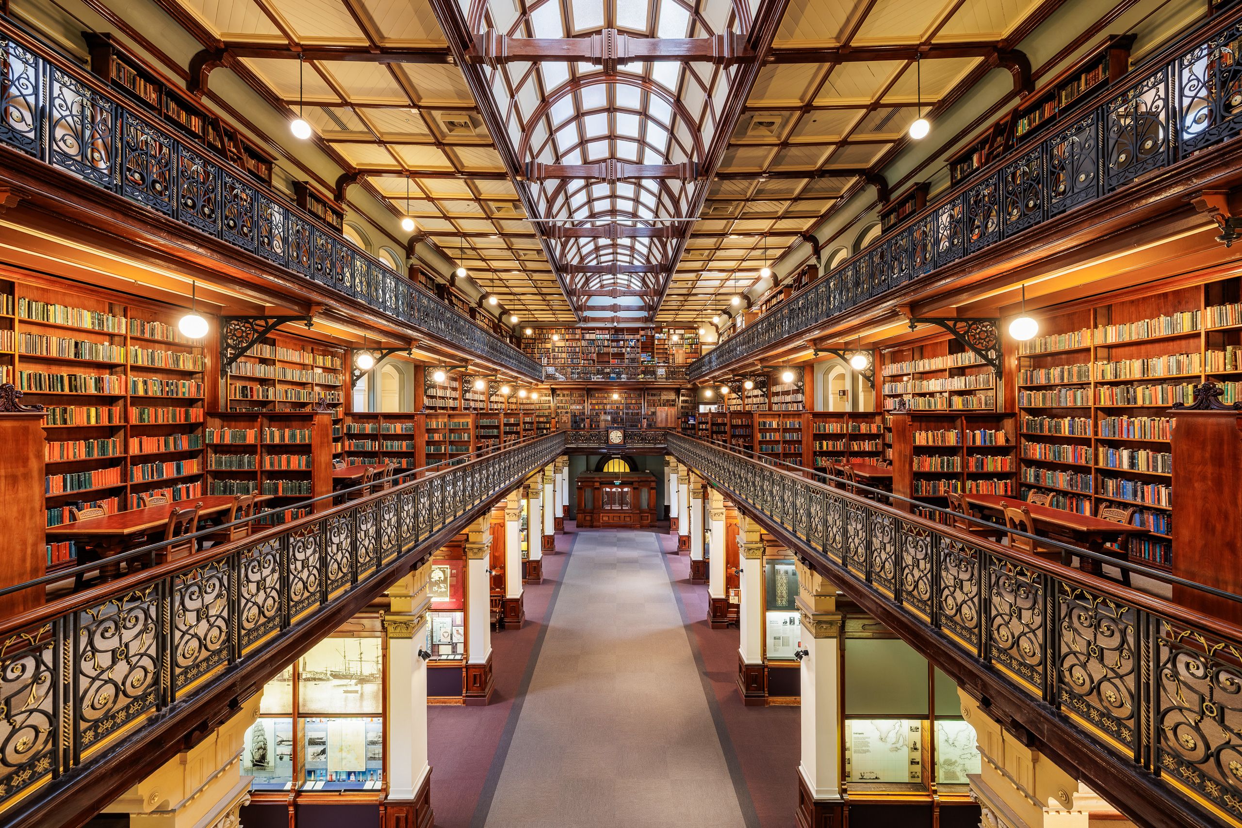 View of the Chamber from the second floor looking north towards the clock.