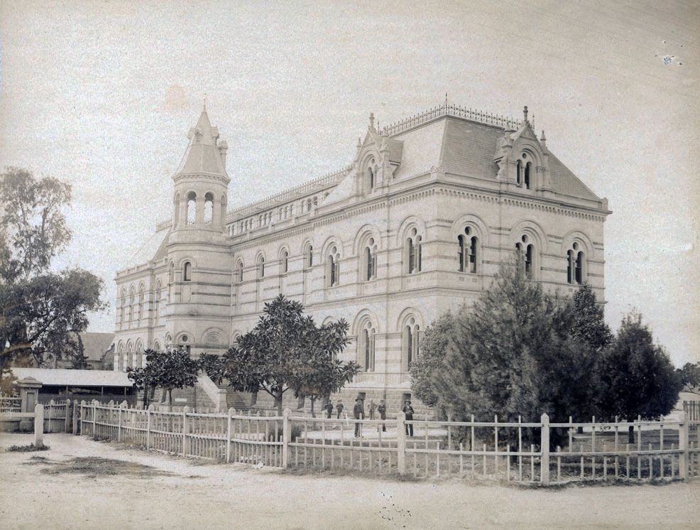 Photo of the Mortlock Wing taken by Samuel White Sweet in 1988. SLSA: B 58005/49